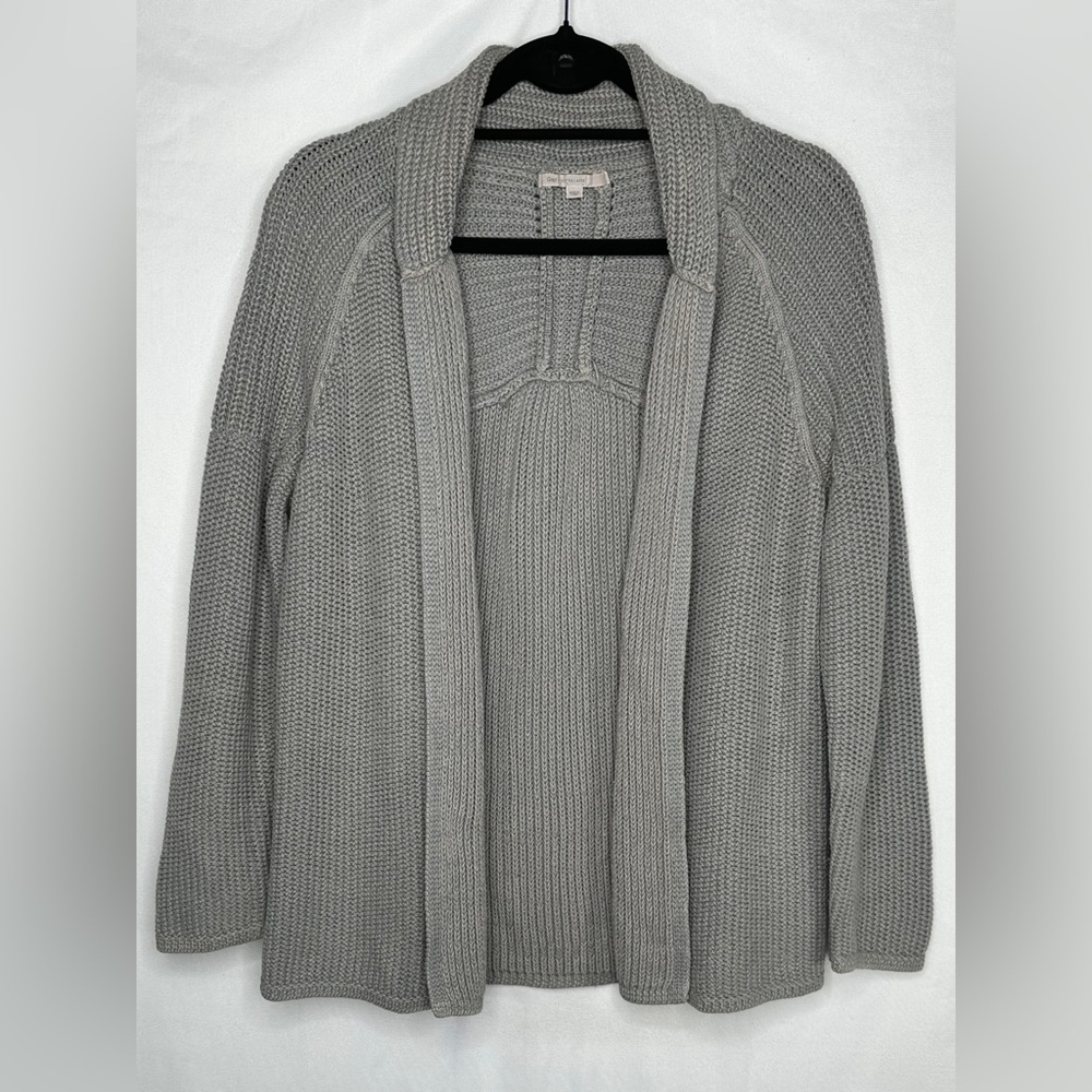 Gap Open Front Light Gray Sweater Relaxed Y2K Sz‎ L